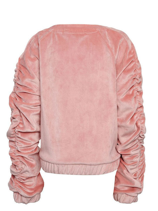 SugarFree Fleece Kinder Sweatshirt Gekürzt mit Kapuze Rosa