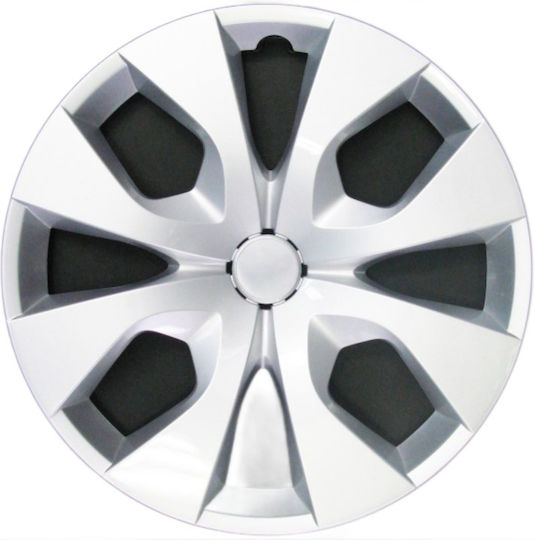 Farad Car Hubcap Set with Citroen Emblem 16" 4pcs Silver