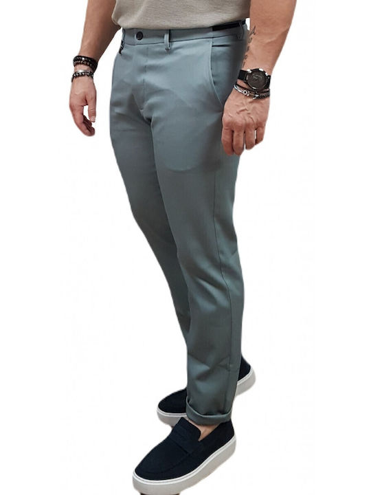 Como 500-23 Trousers Chino Elastic in Slim Fit Light Blue