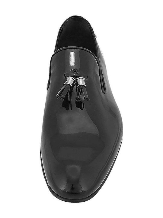 Guy Laroche Men's Patent Leather Monk Shoes Black Guy Laroche Men's Patent Leather Monk Shoes Black