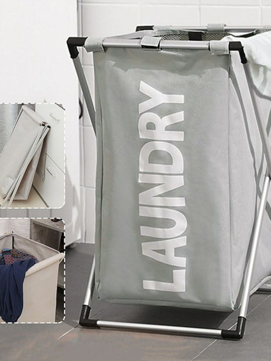 Fabric Laundry Basket Gray