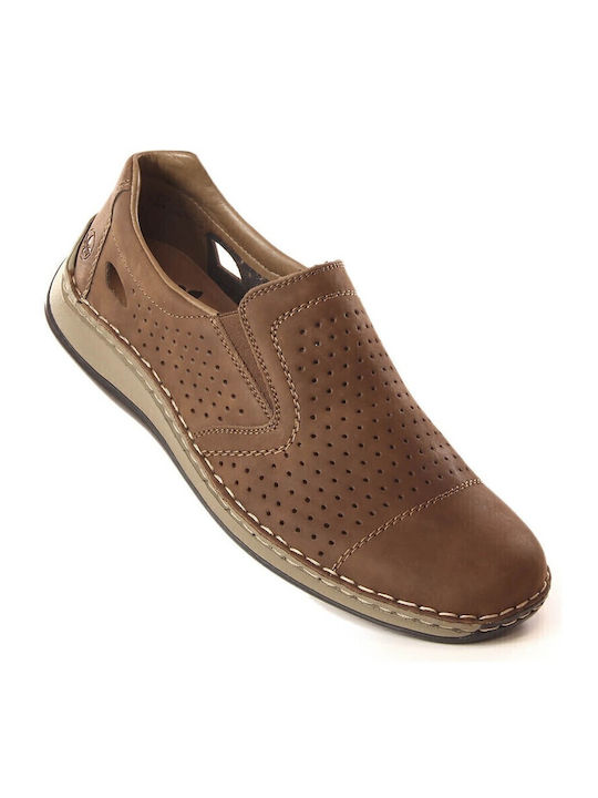 Leder Herren Slip-Ons Braun