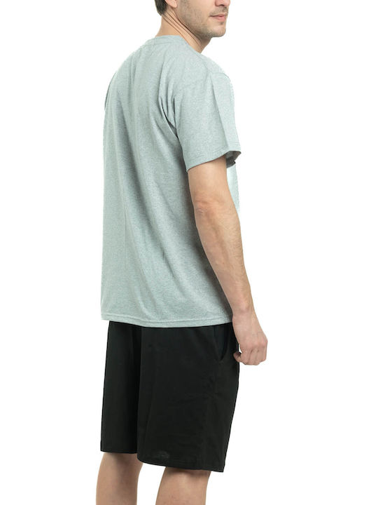 Koyote Men's Summer Cotton Pajamas Set Gray