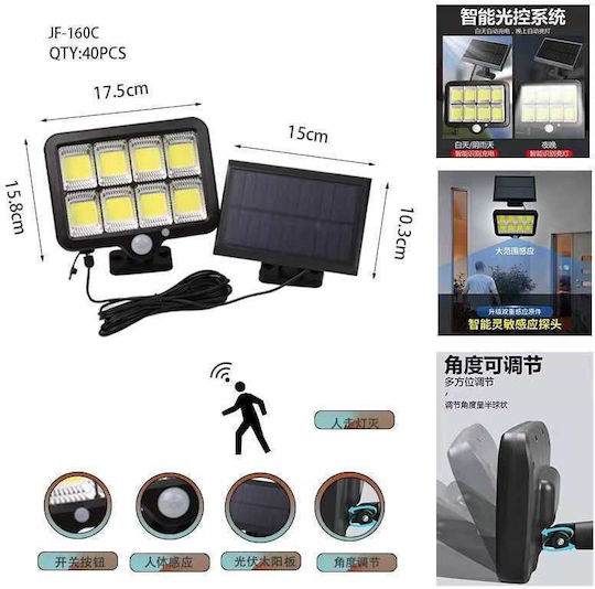 F160 Wasserdichter Solar LED Flutlichter 1.5W mit Bewegungssensor IP65