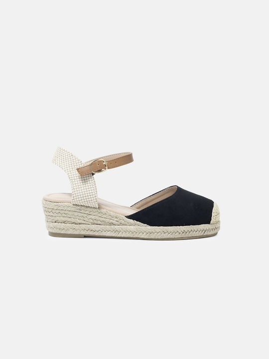 InShoes Platforme dama în stil espadrile Negre