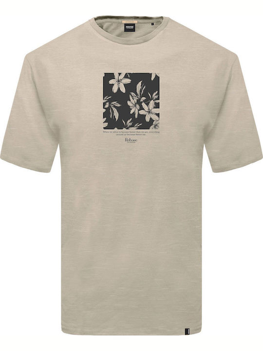 Rebase 231.RTS.033 T-shirt Μπεζ