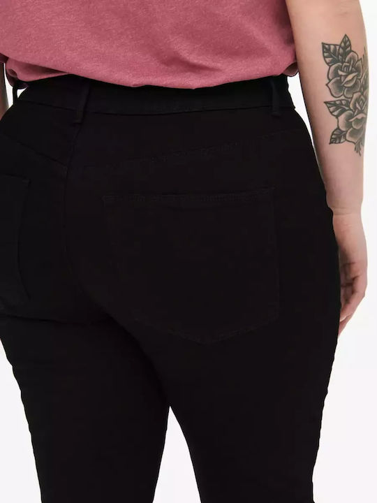 Hoch tailliert Damenjeans in Enger Passform Schwarz