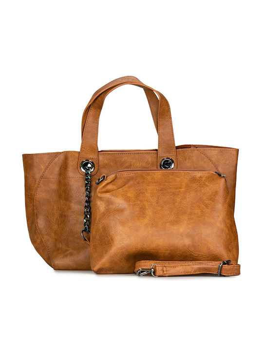 Set Women's Bag Handbag Tabac Brown