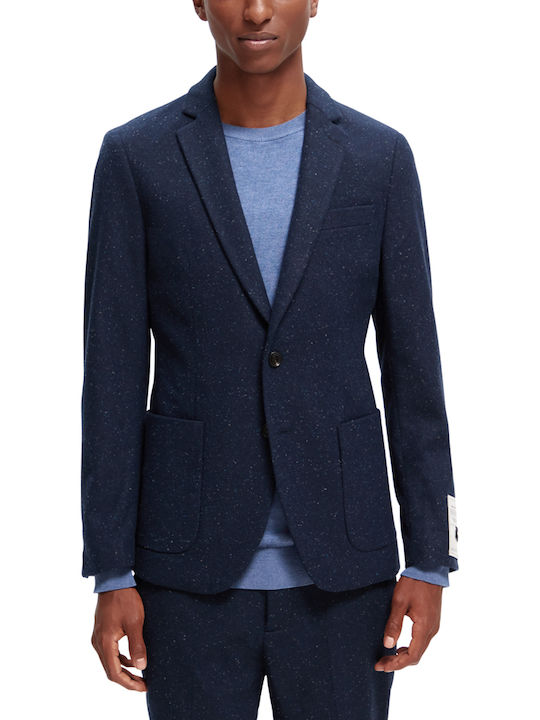 Scotch & Soda Men's Suit Jacket Regular Fit Navy Blue