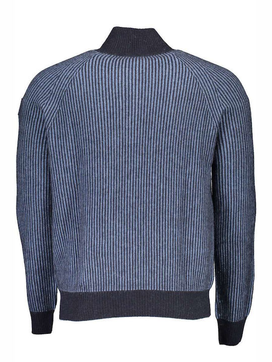 North Sails Men's Long Sleeve Sweater with Zipper Blue