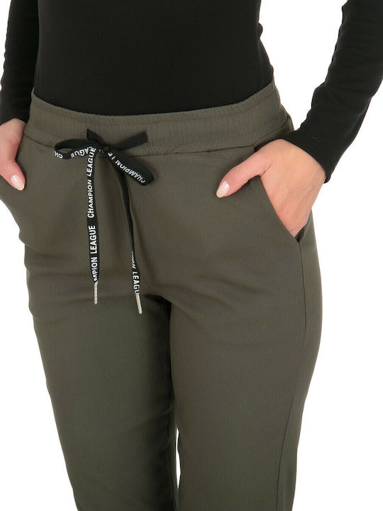 Women's Fabric Trousers Khaki