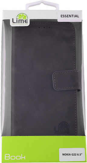 Lime Essential Magnet Book Δερματίνης Γκρι (Nokia G22)