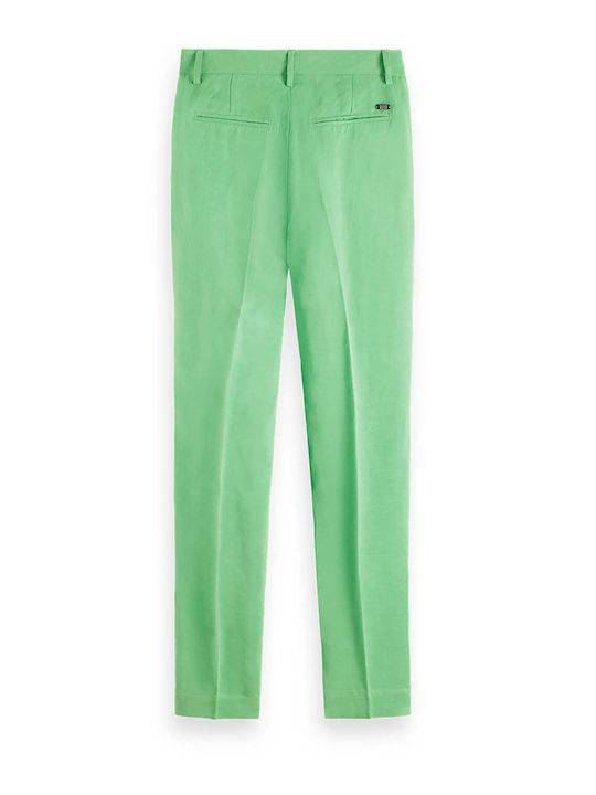 Scotch & Soda Lowry Summer Event Women's Fabric Trousers Green