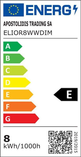 Aca Bec LED 8W pentru Soclu E27 și Formă A60 Alb cald 980lm Reglabil în intensitate
