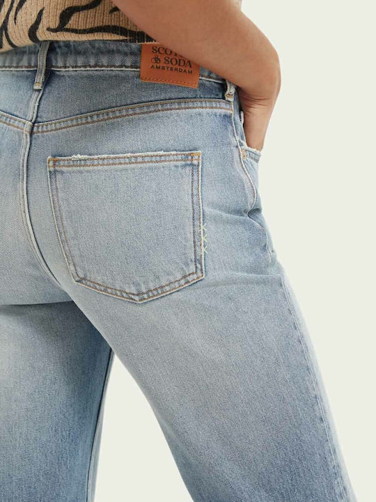 Remade Classic Γυναικείο Jean Παντελόνι με Σκισίματα σε Ίσια Γραμμή