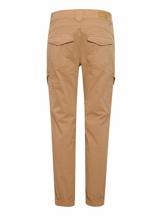 Fransa Women's Cargo Trousers, Beige color