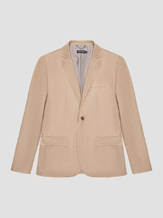 Men's Summer Suit Jacket Slim Fit Beige