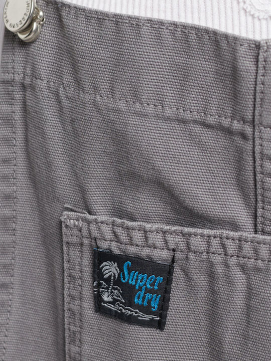 Vintage Canvas Damen Jumpsuit Denim Workwear Grey