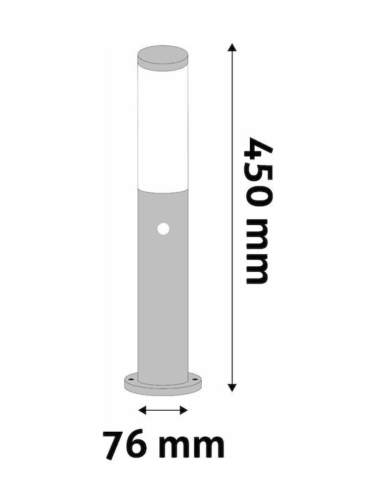Avide Aolpe27 BOC Small Post Outdoor Floor Lamp IP44 for E27 Socket Silver