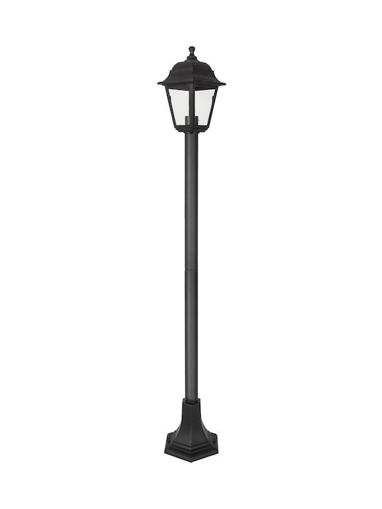 Avide AOPLL-1XE27-BLA Außenstehlampe für Außenbereich IP44 für Lampenbirnensockel Schwarz