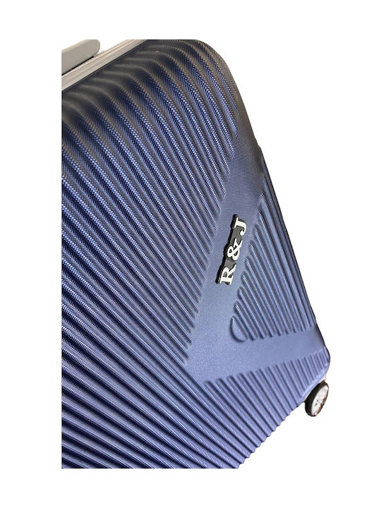 Ormi ESH029-2 Medium Travel Suitcase Hard Blue with 4 Wheels Height 65cm
