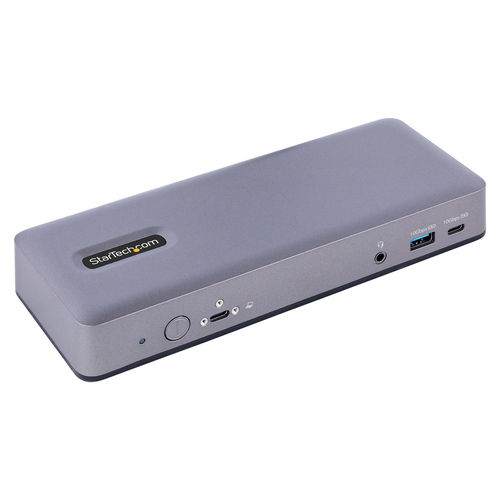 StarTech USB-C Docking Station με HDMI/DisplayPort 4K PD Ethernet και σύνδεση 3 Οθονών Ασημί (DK31C3MNCRUE)
