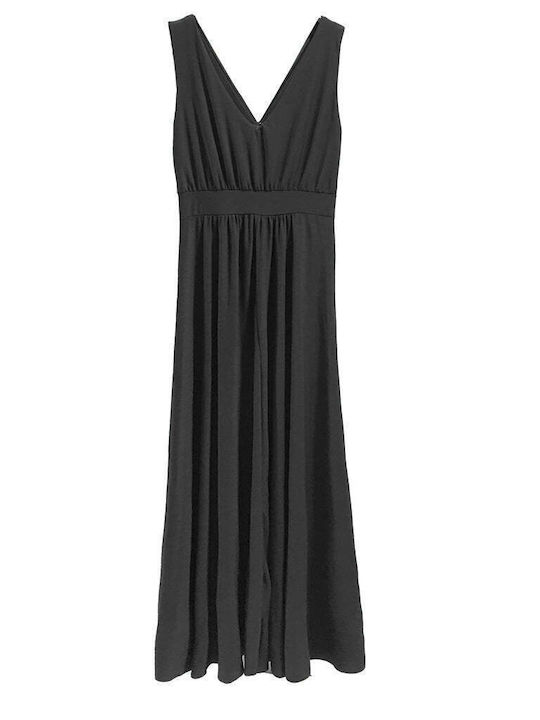 Ustyle Summer Maxi Dress Wrap Black