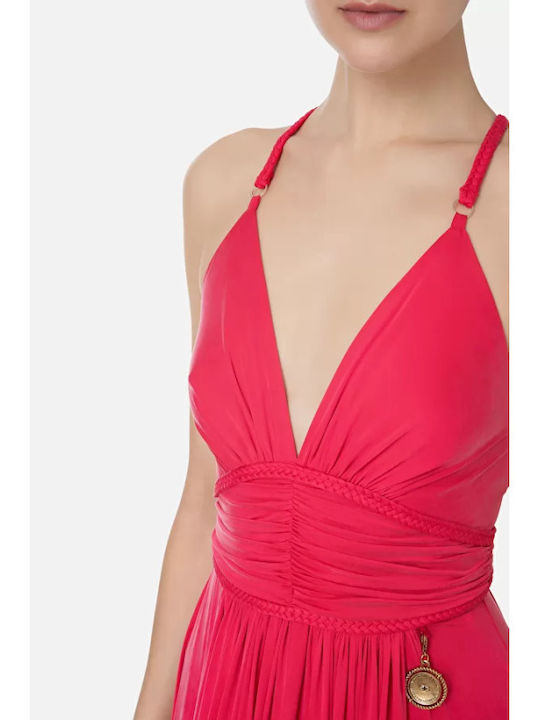 Elisabetta Franchi Maxi Rochie pentru Nuntă / Botez Fuchsia