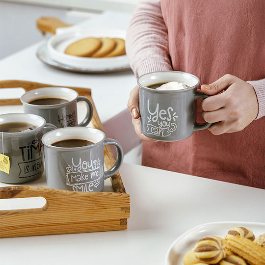 Nava Yes You Can Mug from Porcelain Gray 380ml