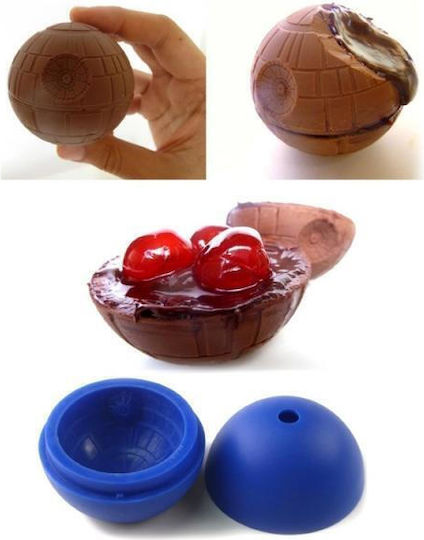 Ready Ice Cube Mold Round Silicone 1 Slot Blue ICB-R75