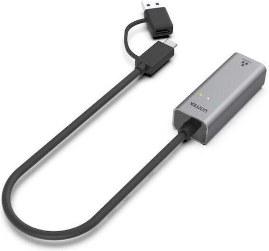 Unitek U1313C Αντάπτορας Δικτύου USB-C με Ενσύρματη Σύνδεση Ethernet