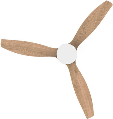 Cecotec Energy Silence Aero 5600 Aqua Connected 08242 Ceiling Fan 132cm with Light, WiFi, and Remote Control Brown