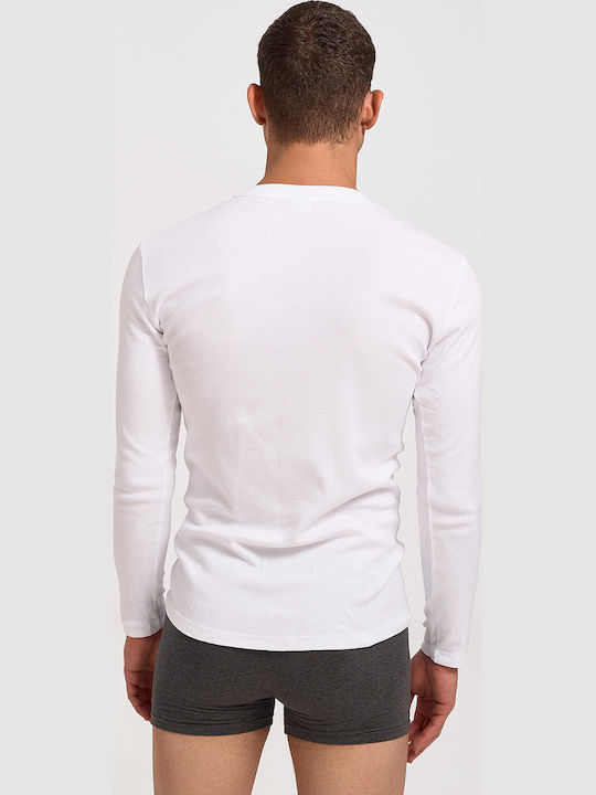 Men's Long Sleeve Undershirt White
