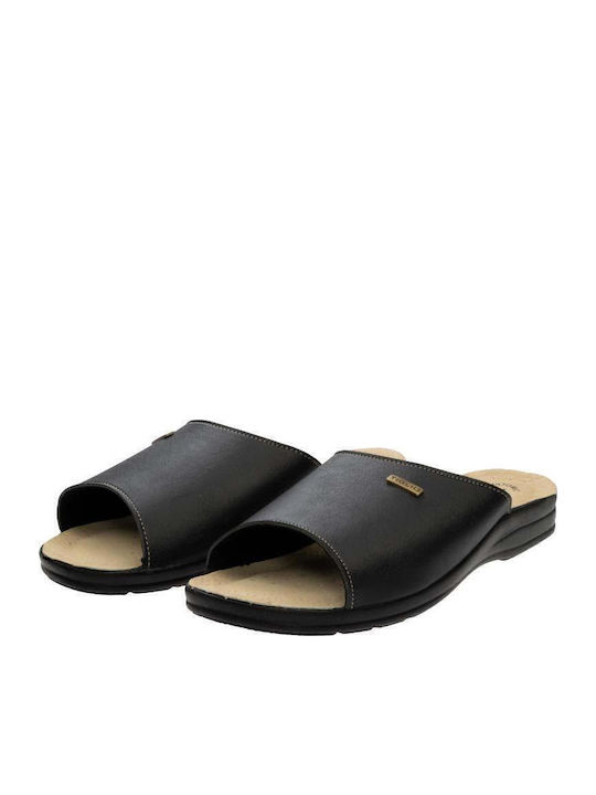 Leder Herren Hausschuhe Schwarze Anatomische