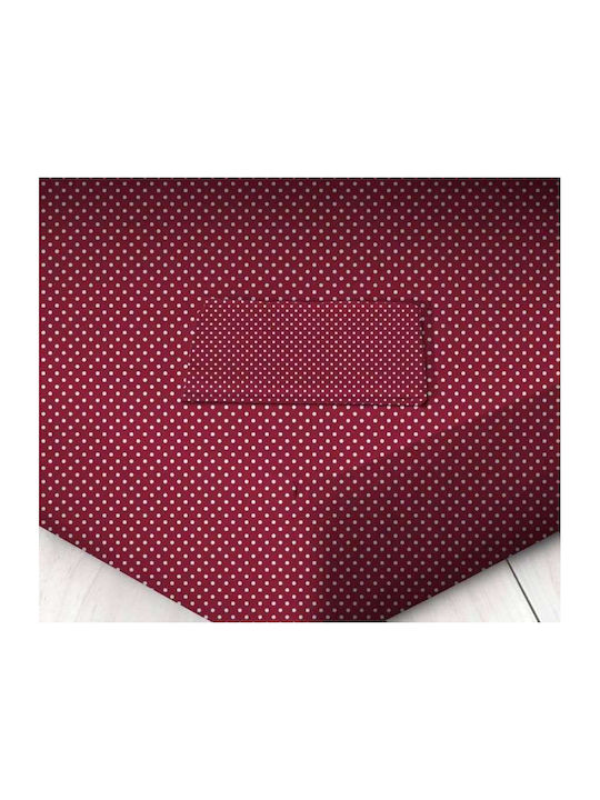 Marwa Sheet Semi Double with Elastic 120x200+25cm. Dots Red Dots 018