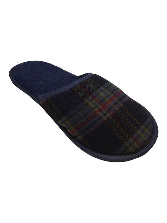 Men's Terry Slippers Navy Blue