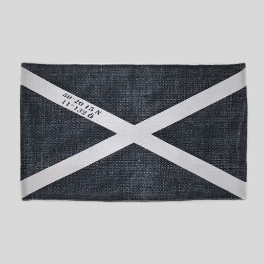 Down Town Home Cotton Bath Mat Indigo Flag 60-0077 Gray 55x90cm