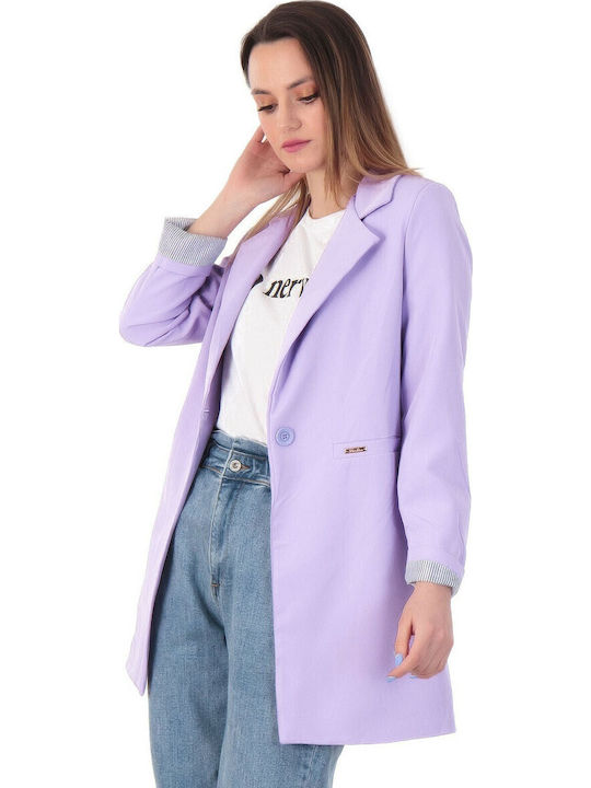 Silia D Long Women's Blazer Lilac