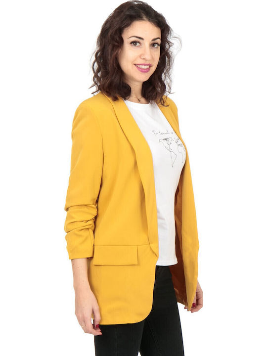 Silia D Blazer pentru femei Sacou Galben
