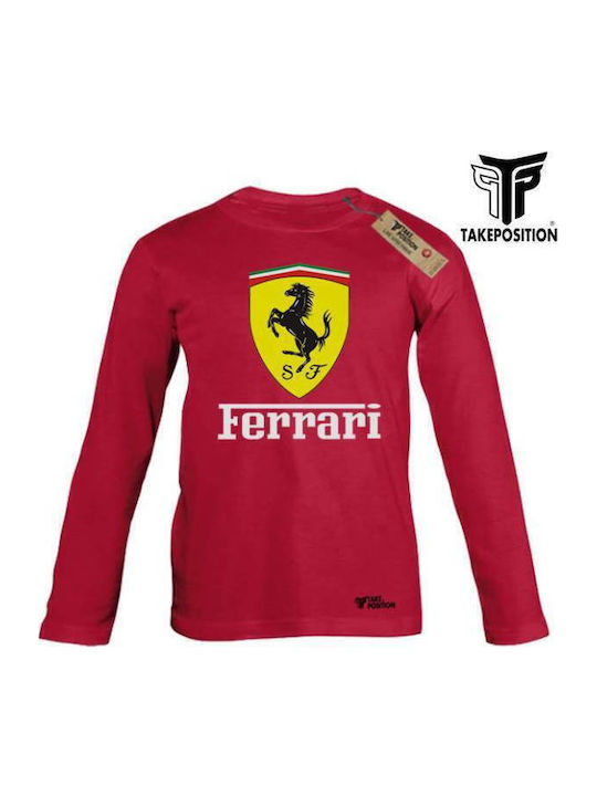 Παιδική Μπλούζα Μακρυμάνικη Κόκκινη Ferrari