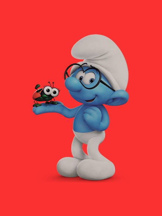 Takeposition Bluză pentru copii Cu mâneci lungi Neagră Happy Smurf