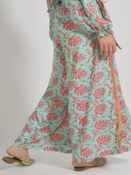 Ble Resort Collection Γυναικεία Παντελόνα Παραλίας σε Τιρκουάζ χρώμα