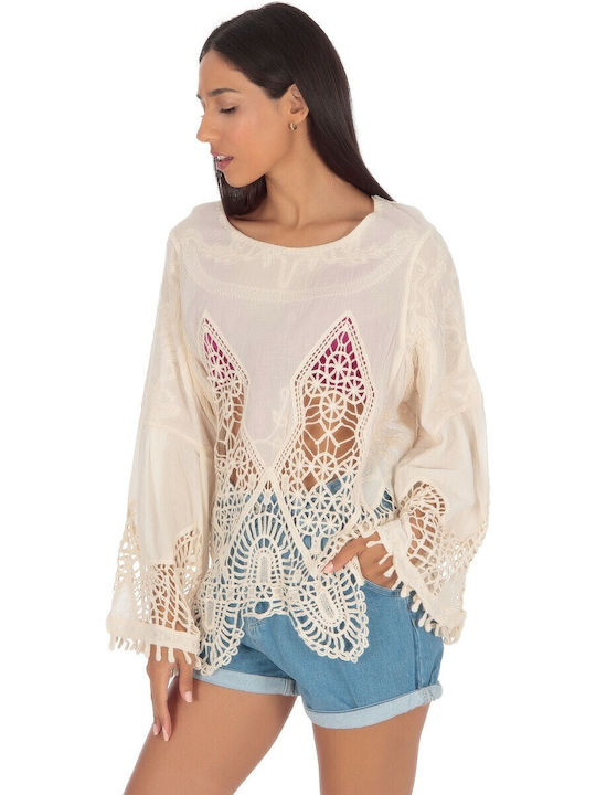 Silia D Women's Top Beachwear Beige