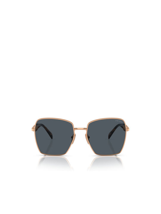 Prada Women's Sunglasses with Rose Gold Metal Frame and Gray Lenses PR64ZS SVF09T