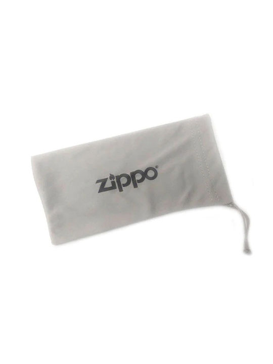 Zippo Unisex Sunglasses with Black Plastic Frame and Black Lens OB21-34