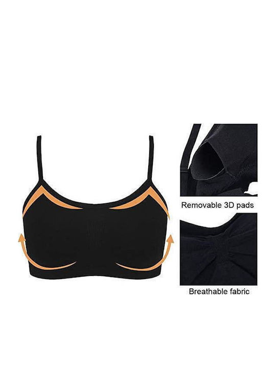 Women's Sports Bra with Light Padding Black