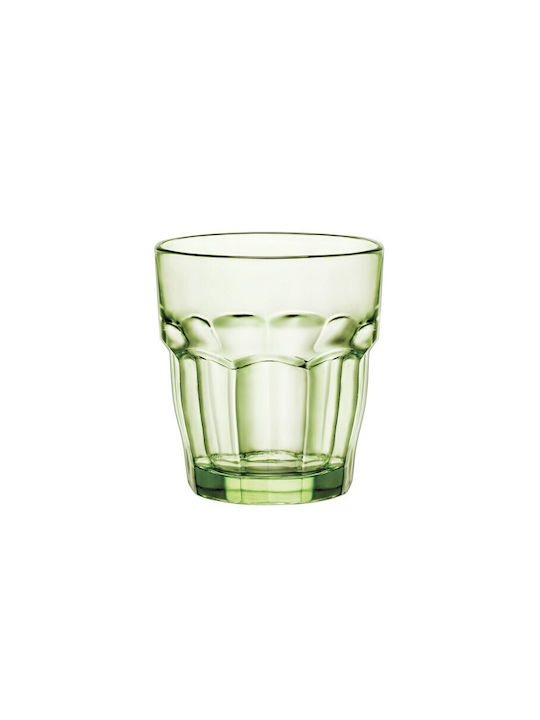 Bormioli Rocco Rock Bar Set of Glasses Water made of Glass in Green Color 270ml 6pcs