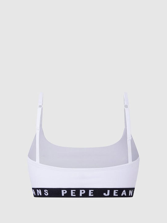 Pepe Jeans Women's Sports Bra without Padding White