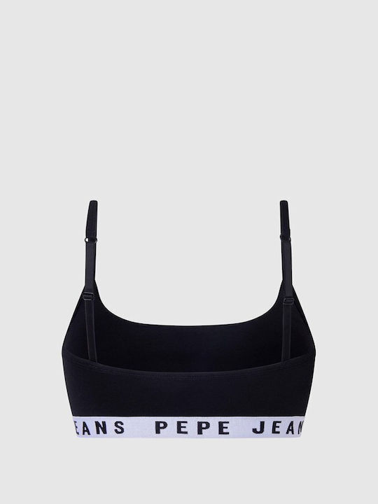 Pepe Jeans Women's Sports Bra without Padding Black