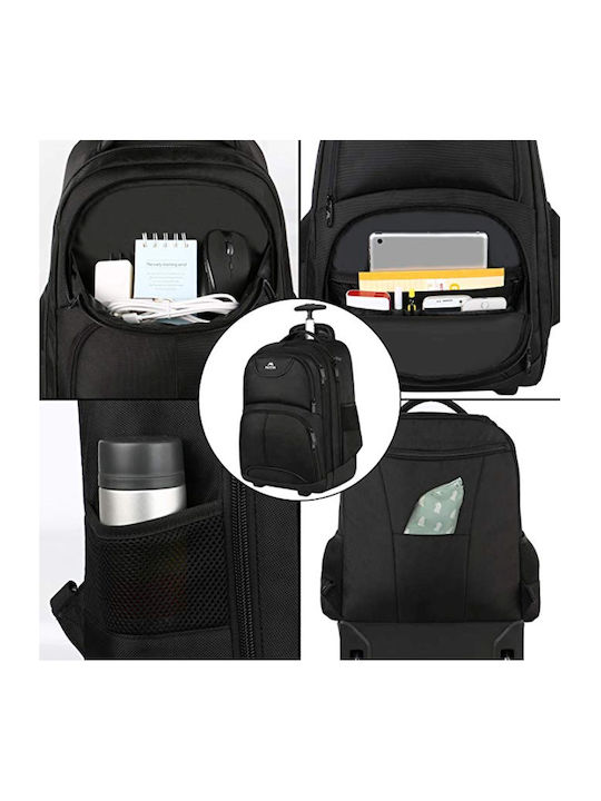 Matein Waterproof 18" Laptop Bag with Casters Black 1178